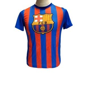 FCB Fútbol Club Barcelona T-Shirt Red Blue Size Youth XL Made In MX